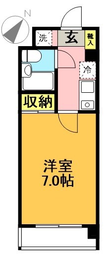 ハビタット 105号室 間取り