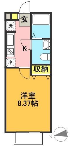 ソレーユ宮前 202号室 間取り