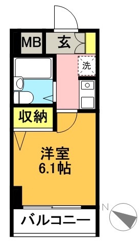 ベルエール代田 103号室 間取り