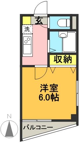メゾンフラワー羽根木 102号室 間取り