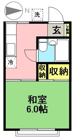 ハイツ大庭   202号室 間取り