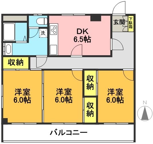 ハイムテイト 202号室 間取り