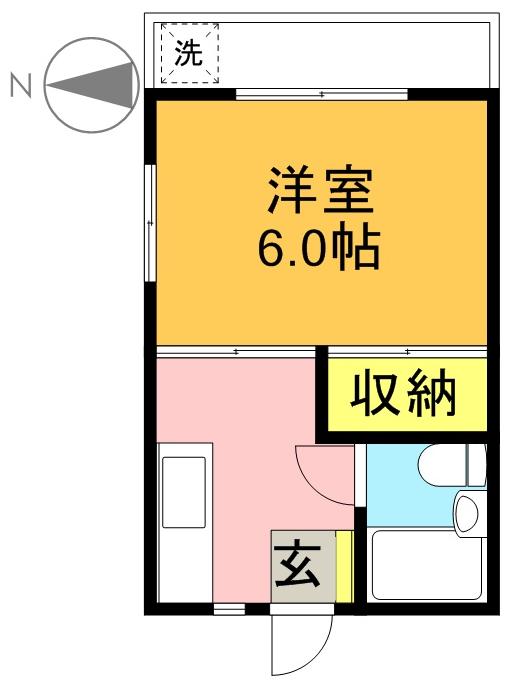キャスル代田 B201号室 間取り