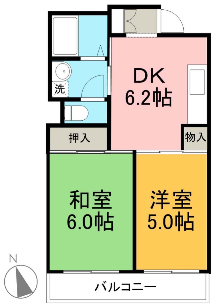 正吉マンション 203号室 間取り