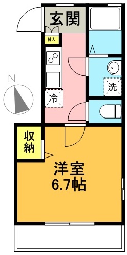 ＧＲＡＮＤ　ＤＯＬＣＥ　羽根木 201号室 間取り