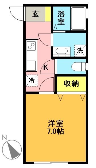 リアンネージュ 205号室 間取り