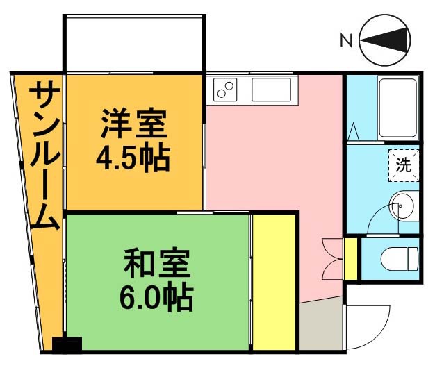 サンドエル松原 406号室 間取り