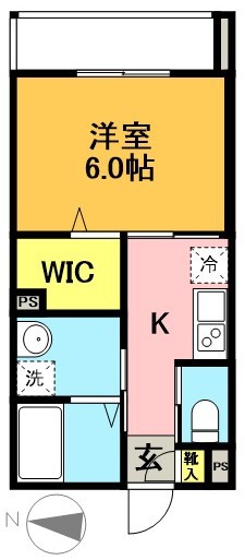 ＧＡＲＤＥＮ　ＴＥＲＲＡＣＥ　ＥＡＳＴ 101号室 間取り