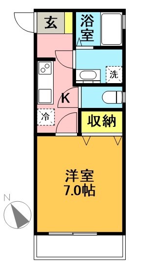 リアンネージュ 205号室 間取り