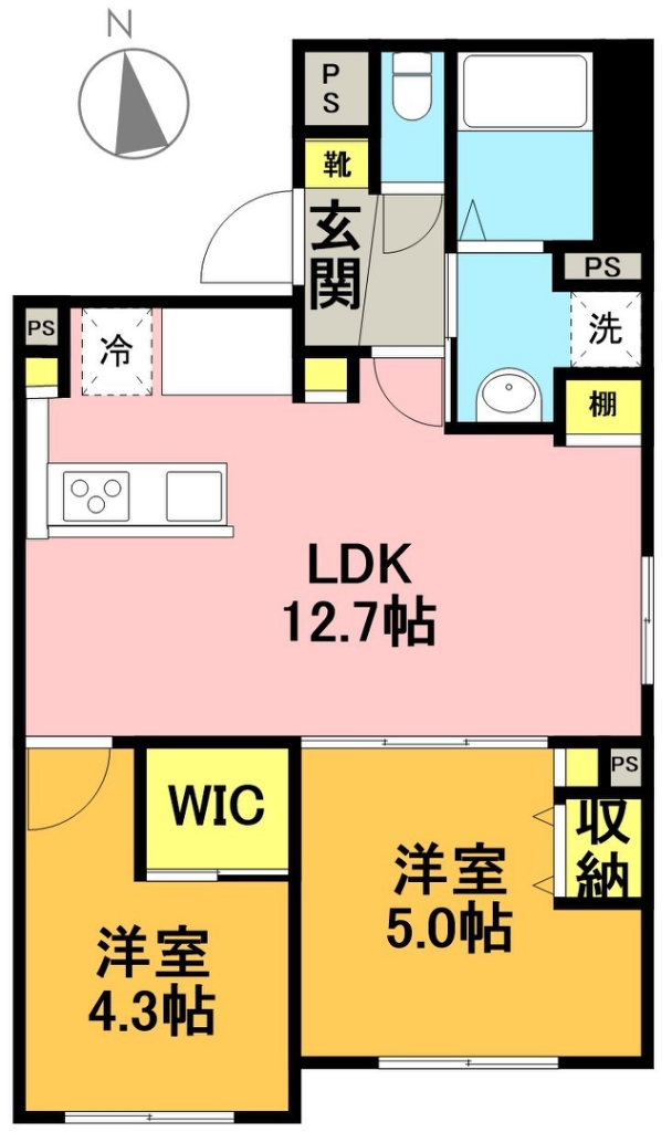 ウェルスクエア高井戸東 403号室 間取り