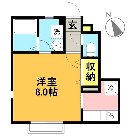 ＭＥＲＶＥＩＬＬＥ 101号室 間取り