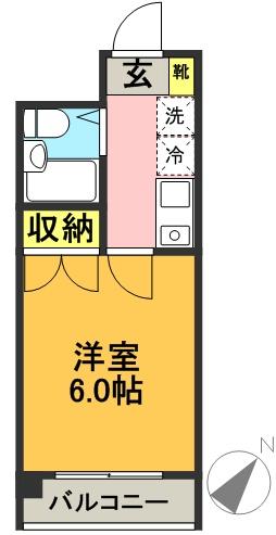 ハビタット 303号室 間取り