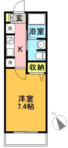 Ｌｕｘｅ　Ｍａｔｓｕｂａｒａ 102号室 間取り