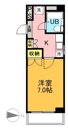 オクト明大前 201号室 間取り