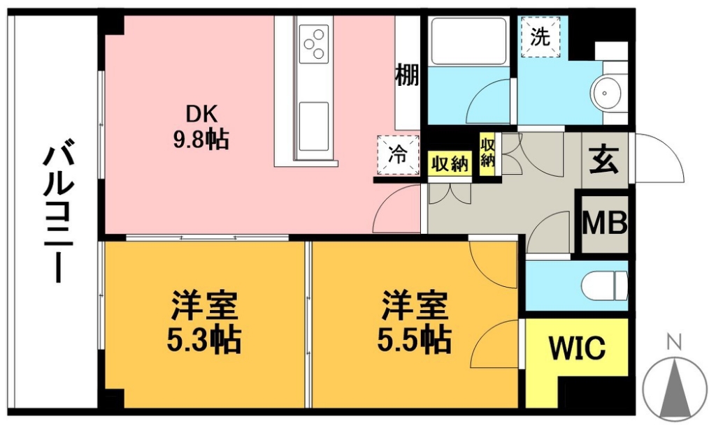 コンフォリア下北沢 104号室 間取り