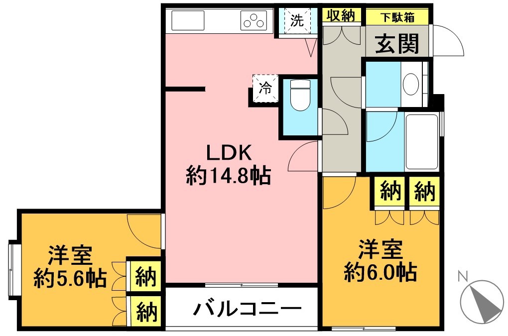 松原タウンホーム 305号室 間取り
