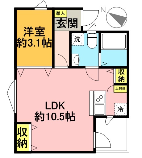 ＡＬＶＥＲ代田橋 102号室 間取り