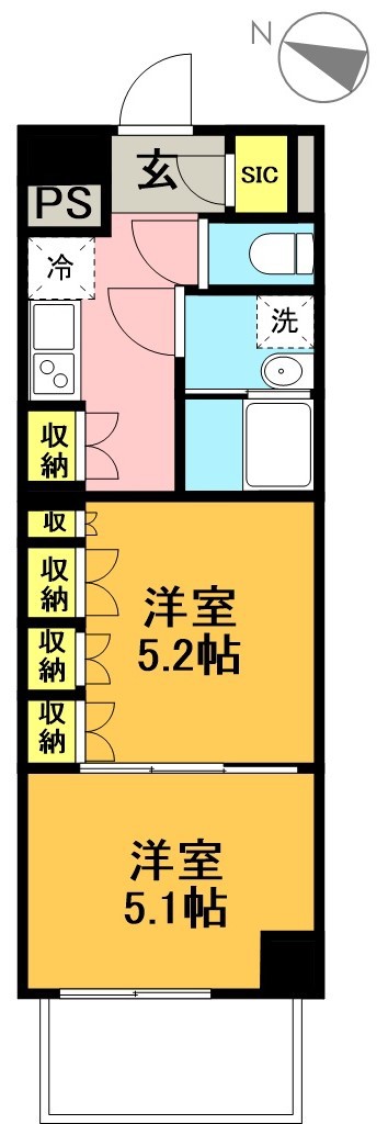 ＣＲＥＡＬｐｒｅｍｉｅｒ 410号室 間取り