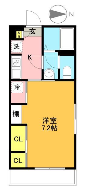 リブリ・世田谷 101号室 間取り