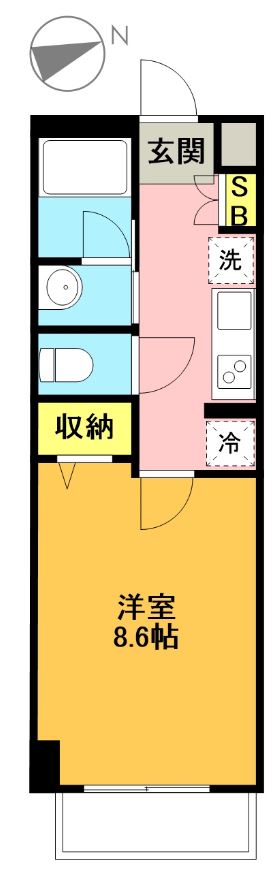 アンベリール永福町駅前 403号室 間取り