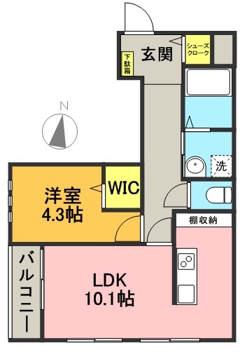 プランドールハネギ 間取り図