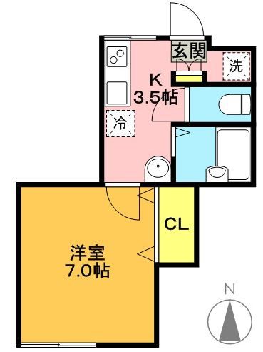 ハイネス梅丘 105号室 間取り