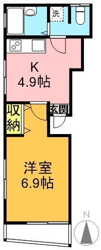 フラッツルビー 102号室 間取り