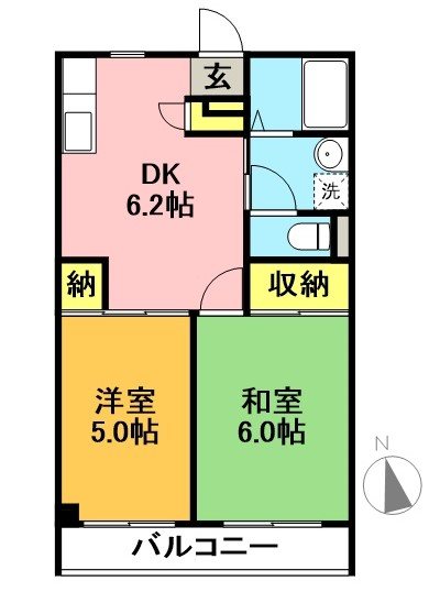 正吉マンション 404号室 間取り