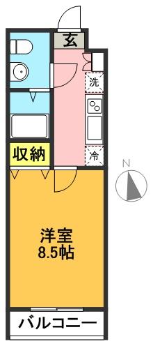 スカイコート下北沢壱番館 間取り図