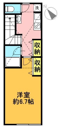 ＲＯＷ　ＨＯＵＳＥ　西永福 205号室 間取り