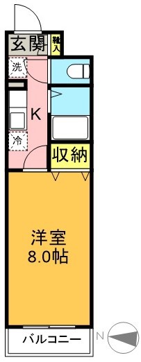 サニーヒルズ松原 105号室 間取り