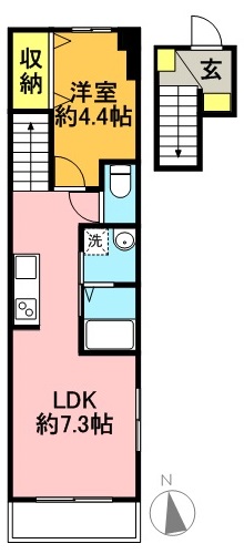 ルーク高井戸 201号室 間取り