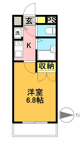 サンハイム高井戸Ⅱ 105号室 間取り
