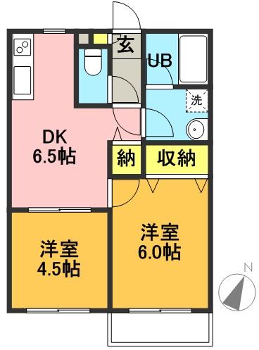 グリーンハウス３ 205号室 間取り