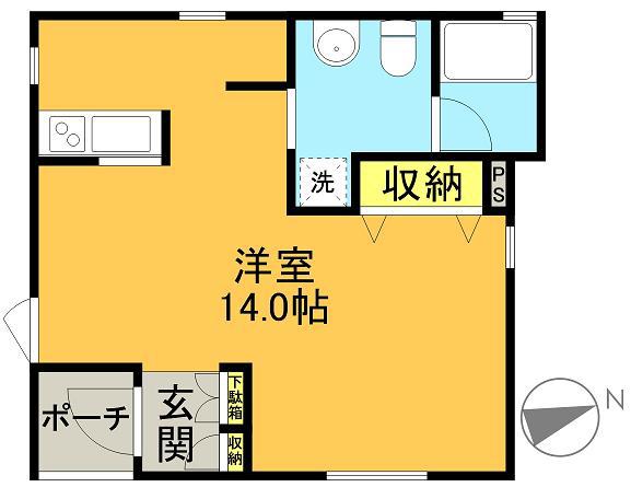 ラ・ルーナ B号室 間取り