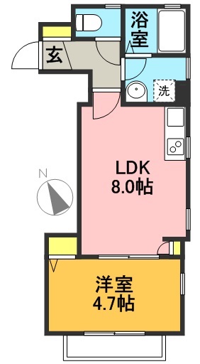 パインフォレスト 102号室 間取り