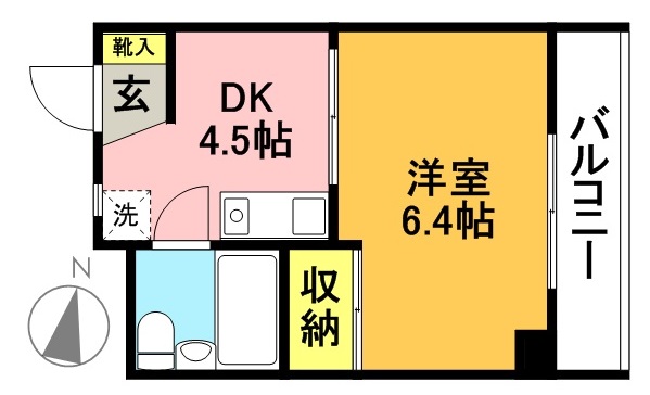 エルフ東松原 103号室 間取り
