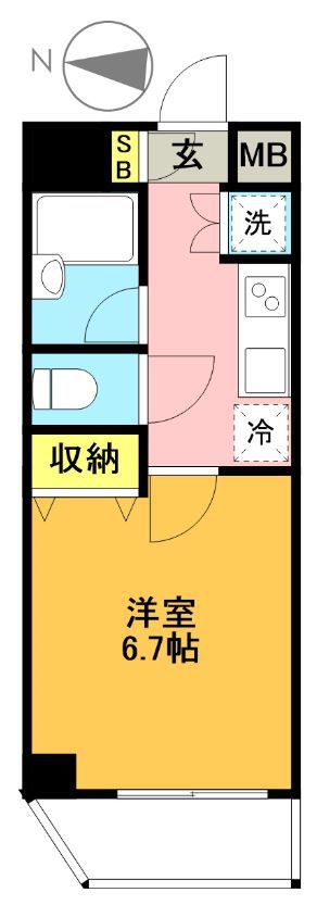 ＢＰＲレジデンス豪徳寺 601号室 間取り