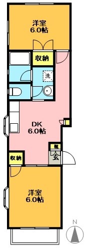 ハイフラット赤堤 101号室 間取り