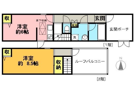 シェル羽根木 105号室 間取り