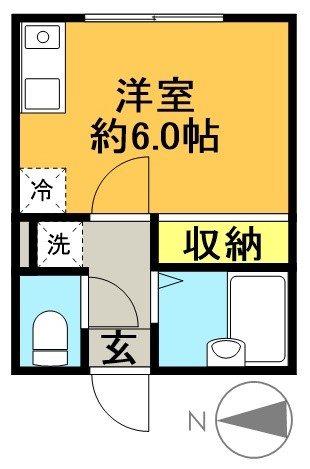 ブラウンハイム梅丘  103号室 間取り