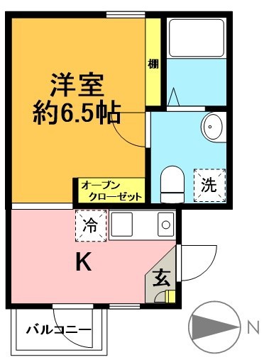 ハイツden松原 303号室 間取り
