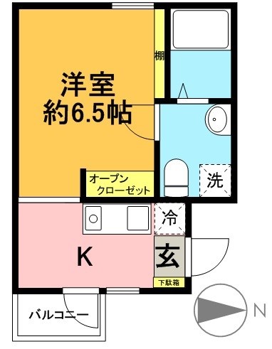 ハイツden松原  303号室 間取り