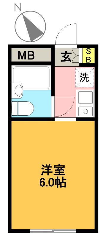 コスモ羽根木 406号室 間取り