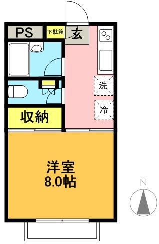 ハウス松園 103号室 間取り