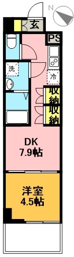 ＣＲＥＡＬｐｒｅｍｉｅｒ明大前 507号室 間取り
