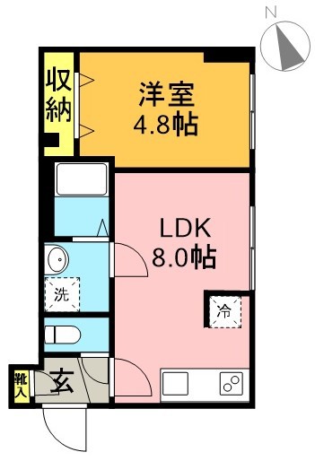 ウェルスクエア桜上水 101号室 間取り