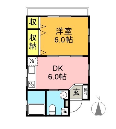 紀久屋ハイツ 301号室 間取り