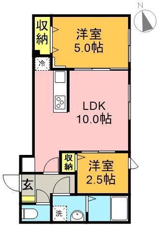 ウェルスクエア桜上水 201号室 間取り