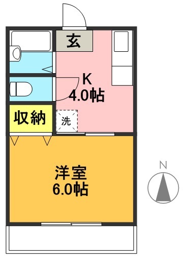 カーサ鈴木 203号室 間取り